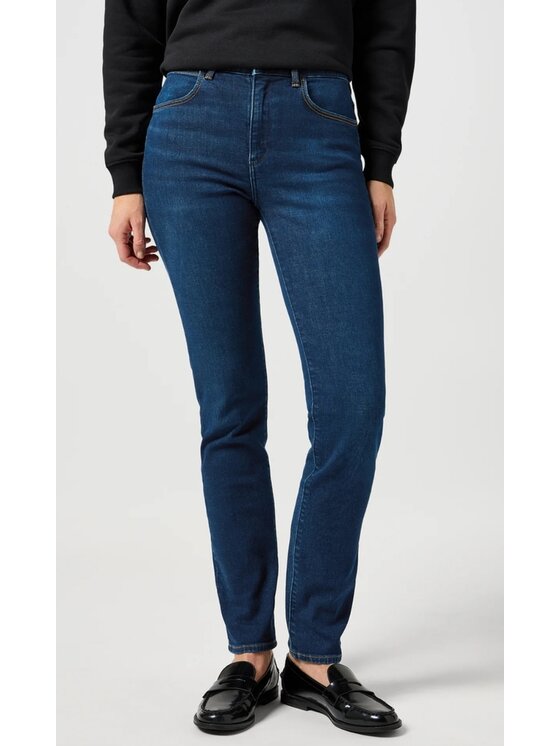 Wrangler Wrangler Jeansy Slim Niebieski Slim Fit