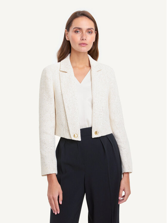 KMX KMX Marynarka 107390009 Écru Fitted Fit