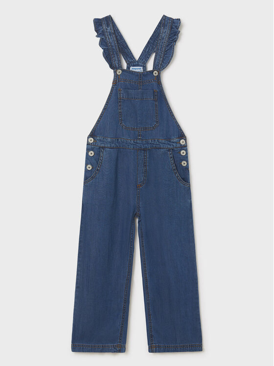 Mayoral Mayoral Jeans hlače z naramnicami 6650 Modra