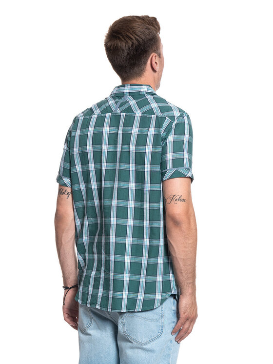 Mustang Mustang Camicia COLLIN CHECK SHIRT Bianco Regular Fit