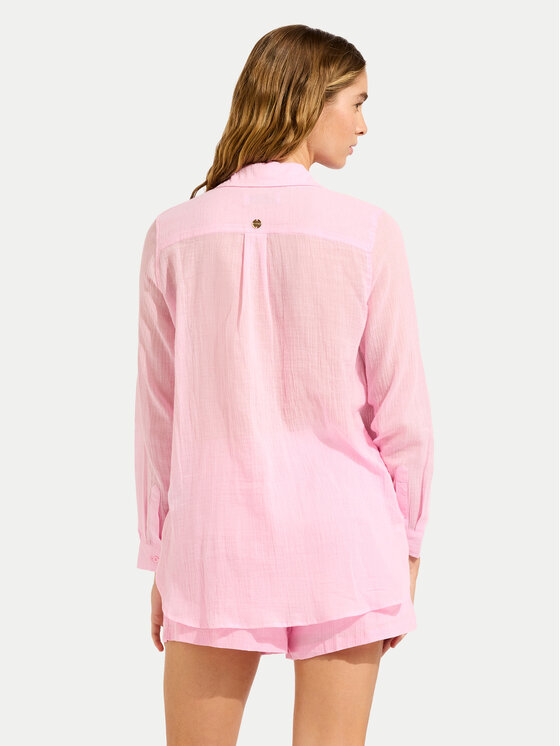 Seafolly Seafolly Camicia Breeze 55428-TO Blu Regular Fit