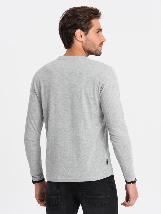 Ombre Ombre S dlouhým rukávem OM-LSCL-0107 Šedá Fitting Fit