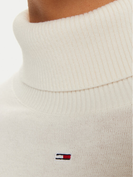 Tommy Jeans Tommy Jeans Rollkragenpullover Essential DW0DW19686 Écru Regular Fit