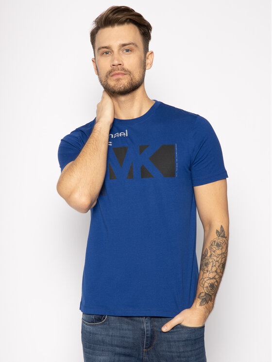 MICHAEL Michael Kors MICHAEL Michael Kors T-shirt Crew Neck Logo CR95J4BFV4 Bleu marine Regular Fit