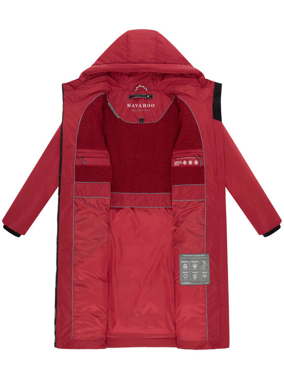 Navahoo Navahoo Kurtka zimowa Herbstnebel Czerwony Regular Fit