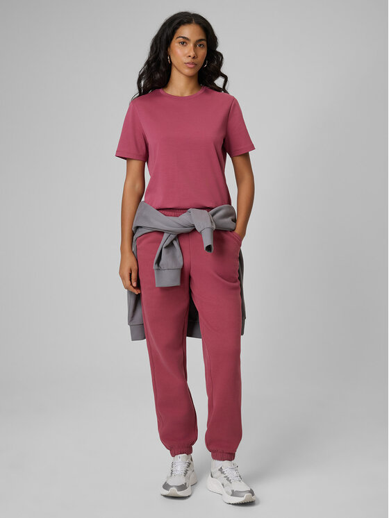 4F 4F Spodnie dresowe BASIC+ Bordowy Regular Fit