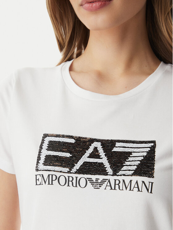 EA7 Emporio Armani EA7 Emporio Armani Marškinėliai 7W001093 AF10373 U0002 Balta Regular Fit