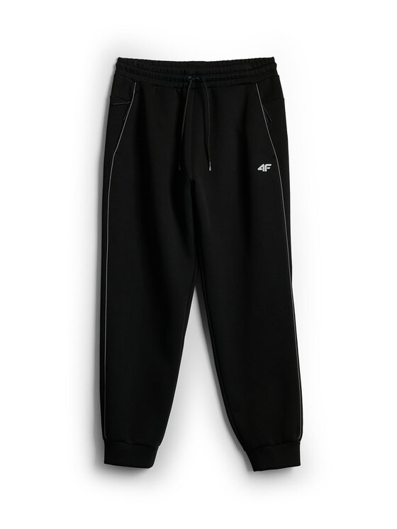 4F 4F Spodnie dresowe NIGHT RUN Czarny Regular Fit