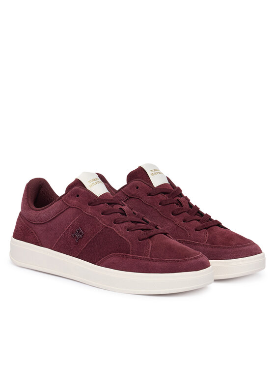 Tommy Hilfiger Tommy Hilfiger Superge Th Heritage Court Sneaker Suede FW0FW09266 Bordo rdeča