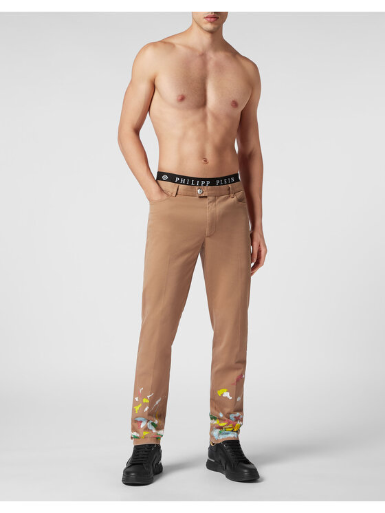 PHILIPP PLEIN PHILIPP PLEIN Chinosy 3271 Beżowy Chino Fit