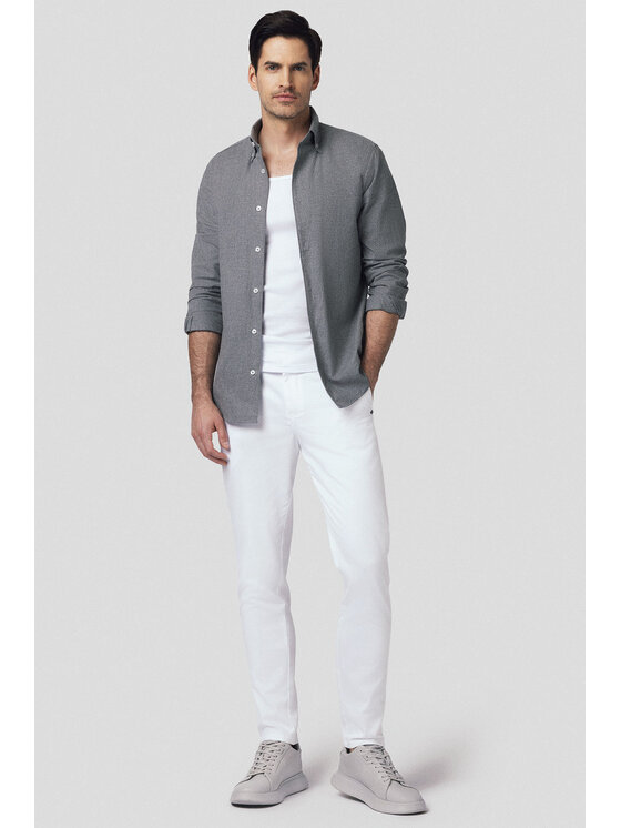 Lancerto Lancerto Chinosy Mikkeli SP082125000008 Biały Slim Fit