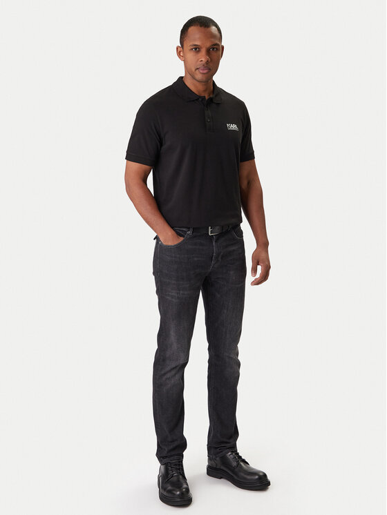 KARL LAGERFELD KARL LAGERFELD Polokošeľa 745780 561235 Čierna Regular Fit