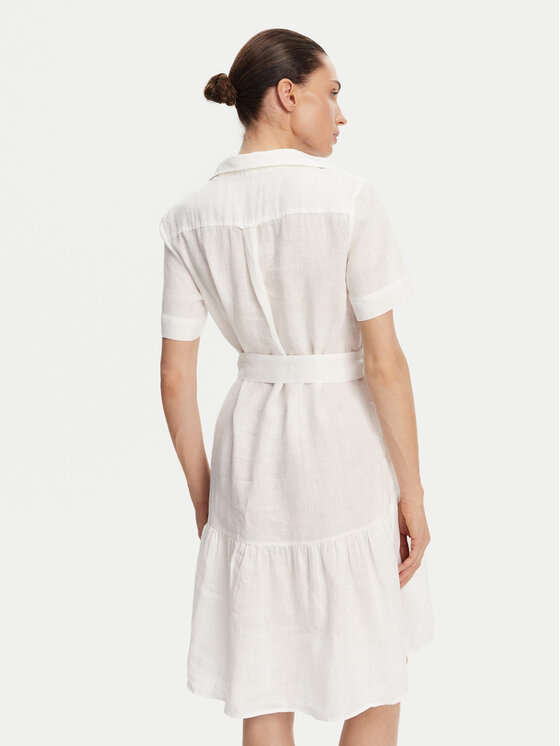 Gant Gant Rochie tip cămașă 4503434 Alb Regular Fit