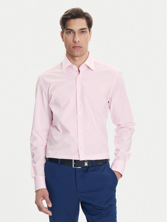 BOSS BOSS Košile H-Hank 50469345 Růžová Slim Fit