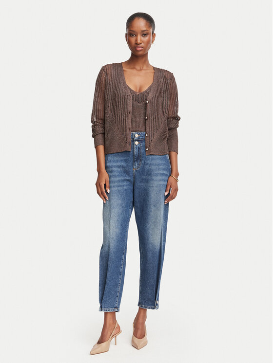 Morgan Morgan Cardigan 242-MAGATHE Marrone scuro Regular Fit