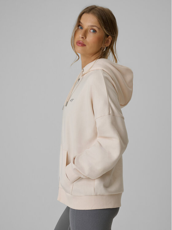 4F 4F Bluza basic Kremowy Loose Fit