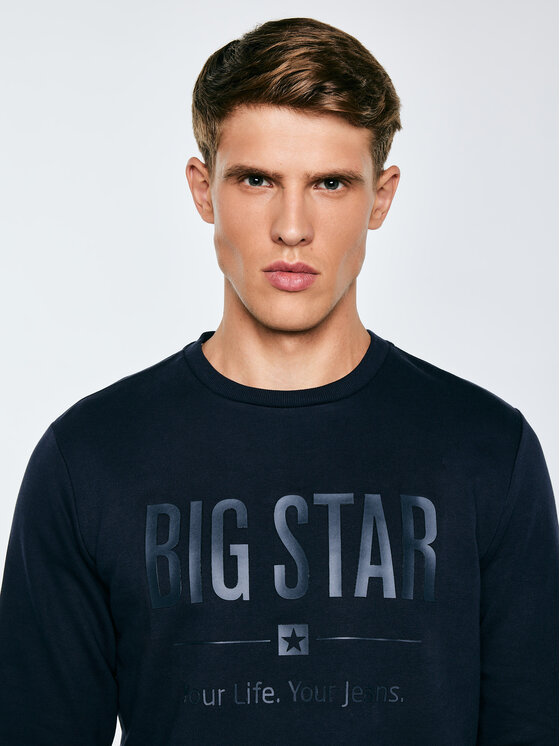 BIG STAR BIG STAR Bluza I Granatowy Basic Fit