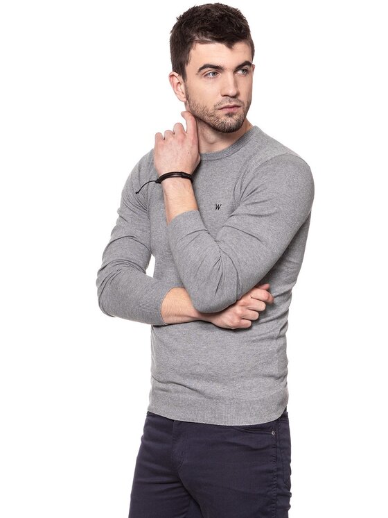 Wrangler Wrangler Maglione CREW KNIT Grigio Regular Fit