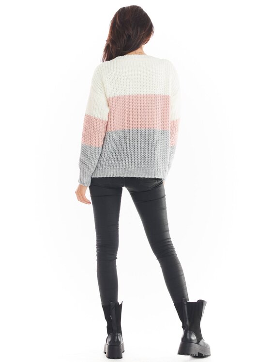 Awama Awama Maglione A390 Rosa Basic Fit