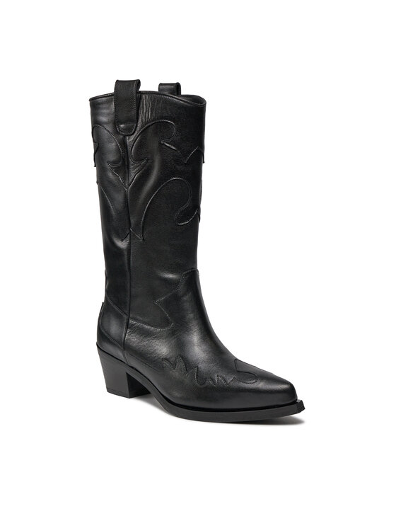 Bronx Bronx Kovboju apavi Western 47515-A Melns