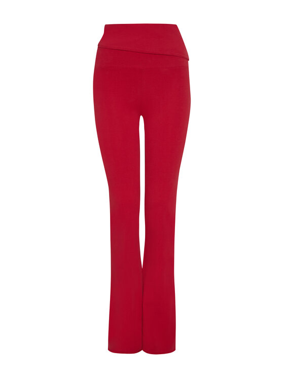 Style Republic Style Republic Legginsy Foldover Pants Czerwony Athletic Fit