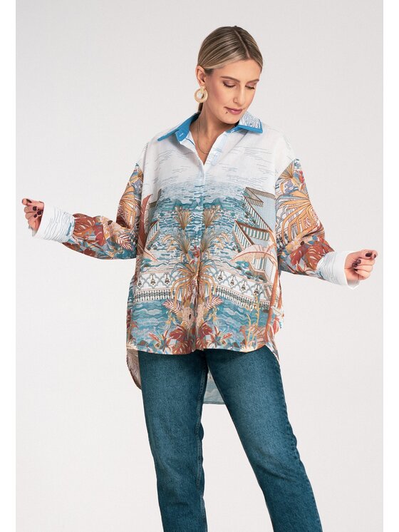 FIGL FIGL Camicia M1146 Blu Oversize