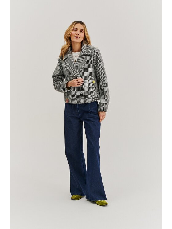 NAOKO NAOKO Ramoneska Urban Sunrise Szary Regular Fit
