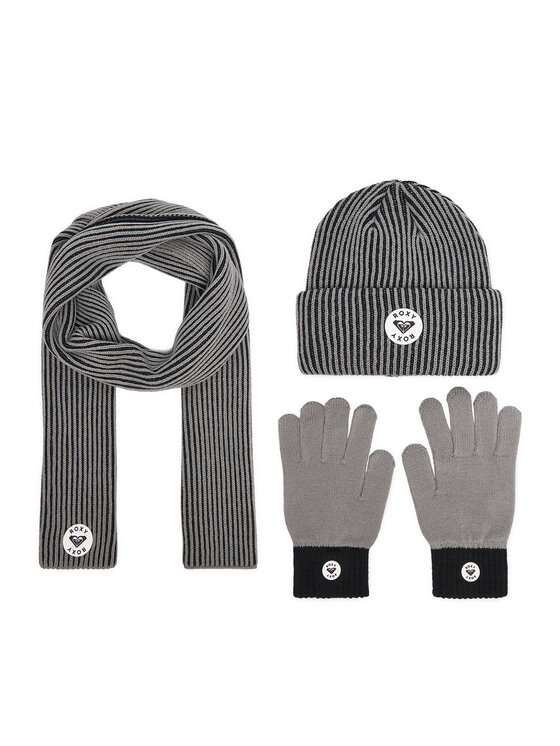 Roxy Roxy Σετ σκουφάκι, κασκόλ και γάντια WBEO-RX-SW346-004-AW26 Γκρι