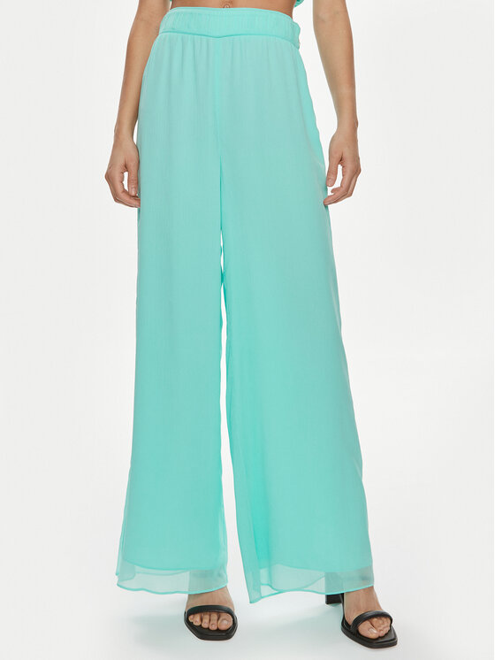 Patrizia Pepe Pantaloni di tessuto 2P1584/A061-CA03 Turchese Relaxed Fit, taglia : 44