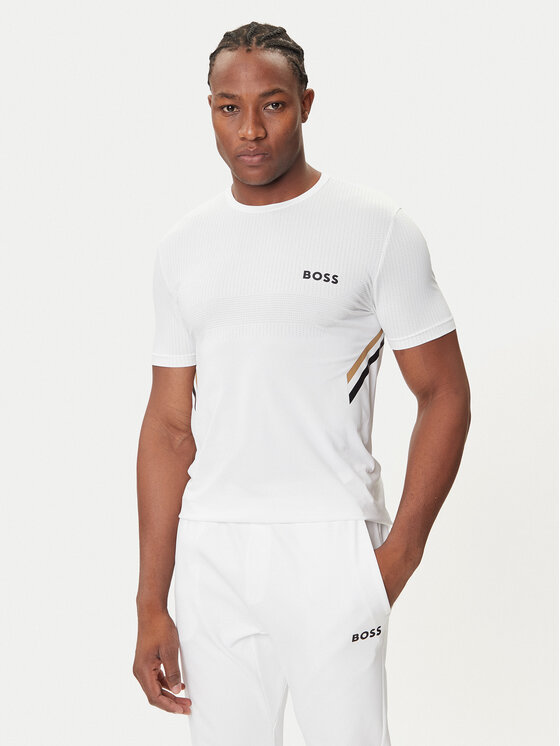 BOSS BOSS Majica Tech TOC 50543329 Bela Slim Fit