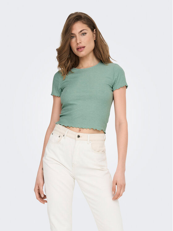 ONLY ONLY Tričko Emma 15201206 Zelená Regular Fit