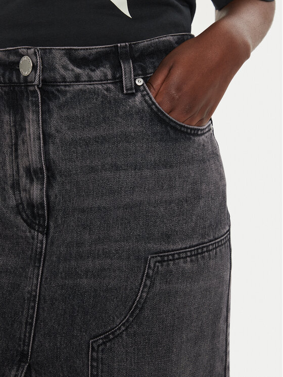 PINKO PINKO Jeans suknja Gregoriana Gonna 03903 A20U Crna Regular Fit