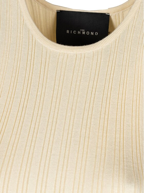 John Richmond John Richmond Vestito ZWA24072VE IR Écru Slim Fit