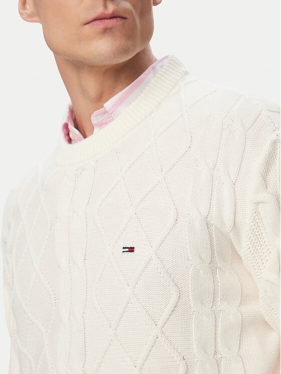 Tommy Jeans Tommy Jeans Pullover DM0DM23405 Creme Regular Fit