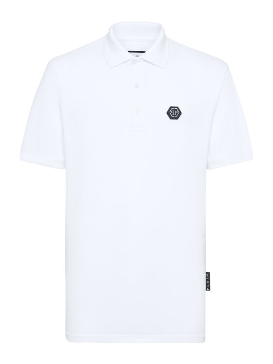 PHILIPP PLEIN PHILIPP PLEIN Polo 26257 Biały Slim Fit