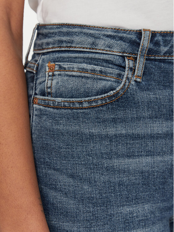 Guess Guess Jeans hlače WBGA08 D4LT0 Modra Straight Fit