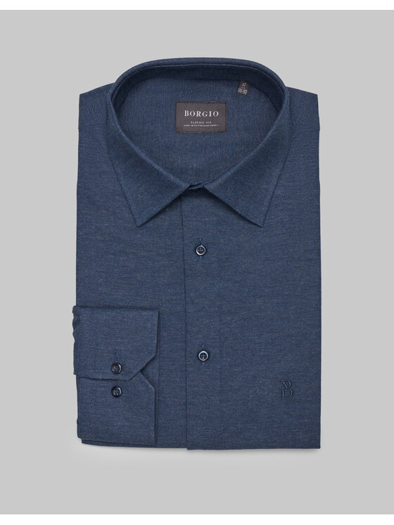Borgio Borgio Koszula contrada Granatowy Classic Fit