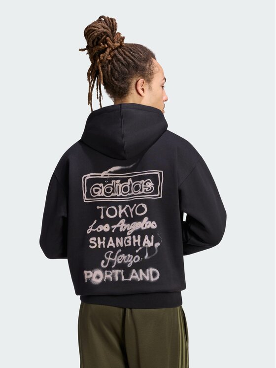 adidas adidas Bluza 164970 Czarny Loose Fit