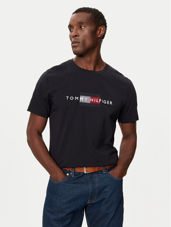 Férfi Póló Tommy Hilfiger, Méret: M, Sötétkék, MW0MW36455