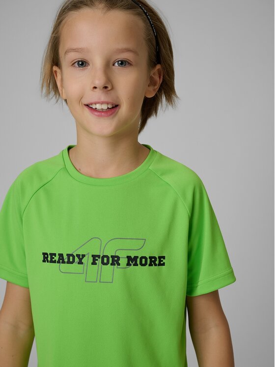 4F 4F T-shirt 4FJRSS26TFTSM2391-45S Verde Regular Fit