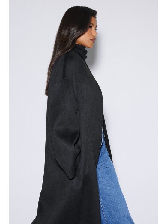 Estro Estro Cappotto di lana ER00120605 Nero Loose Fit