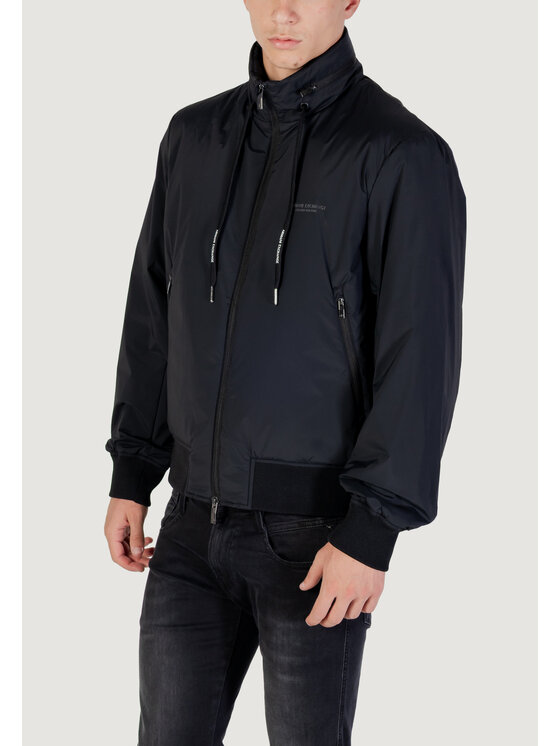 Armani Exchange Armani Exchange Giacca di pelle BLOUSON JACKET Nero Casual Fit