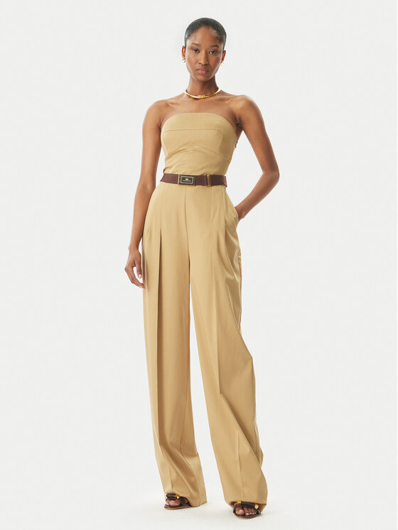 Elisabetta Franchi Elisabetta Franchi Overal TU05152E2 032 Béžová Regular Fit