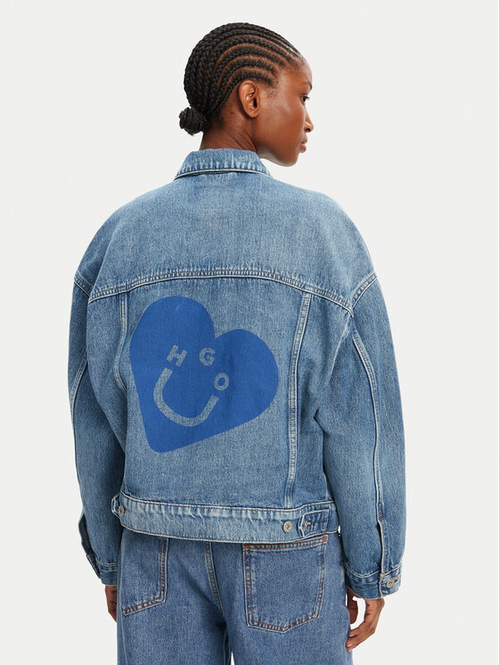 HUGO HUGO Jeansjacke Lou 50541559 Blau Regular Fit