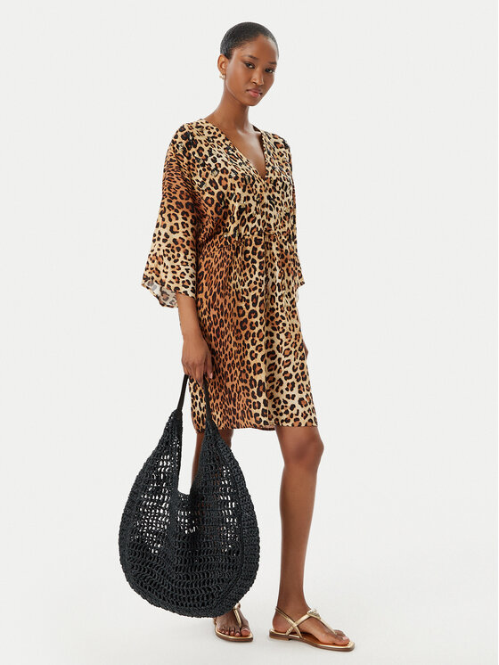 LOLA CASADEMUNT LOLA CASADEMUNT Rochie de vară LS2616015 Maro Regular Fit