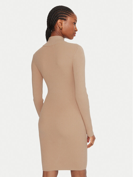Guess Guess Kleid für den Alltag W5BK45 Z0572 Beige Slim Fit