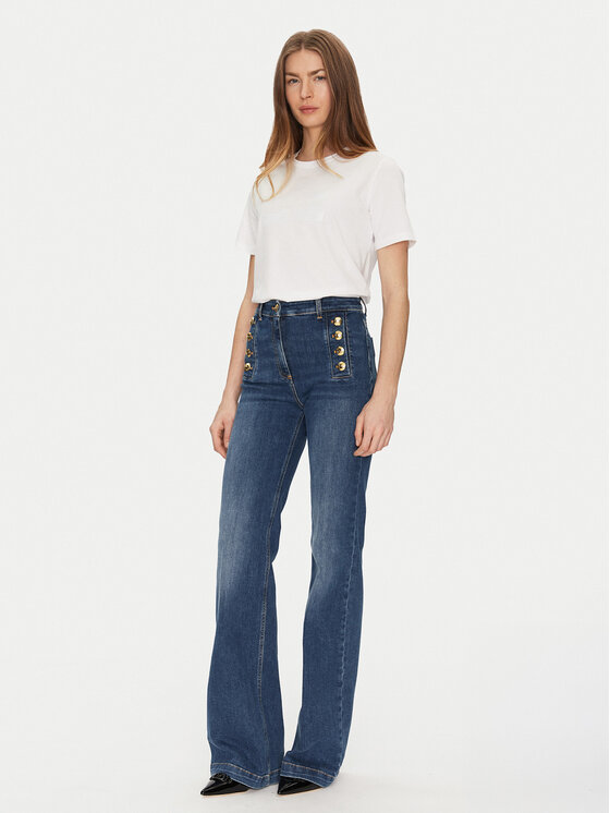 Elisabetta Franchi Elisabetta Franchi T-Shirt MA-002-51E2-V200 Biały Regular Fit