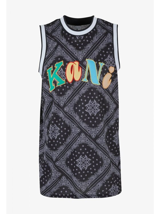 Karl Kani Karl Kani Tank top WOVEN SIGNATURE PAISLEY BASKETBALL TANK Czarny Regular Fit