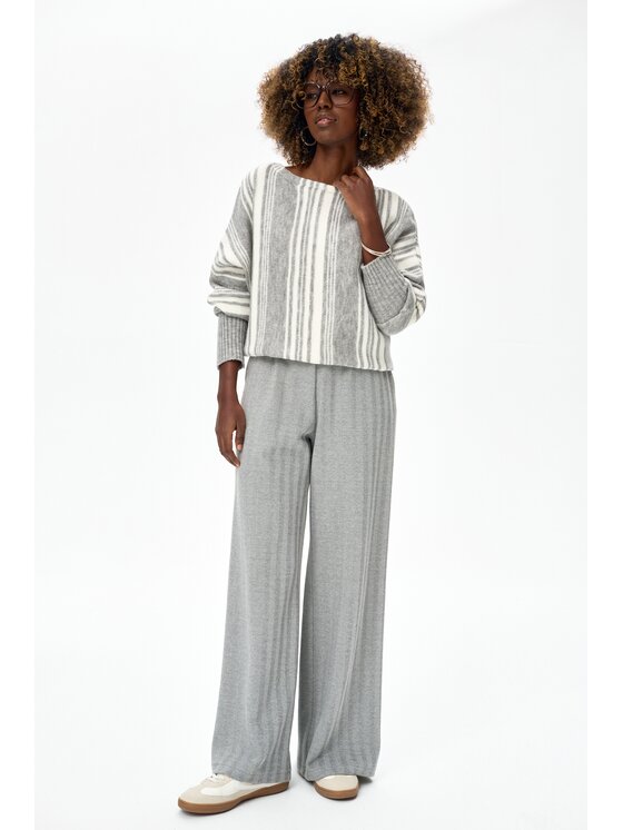 blue shadow blue shadow Sweter Hippie Szary Regular Fit