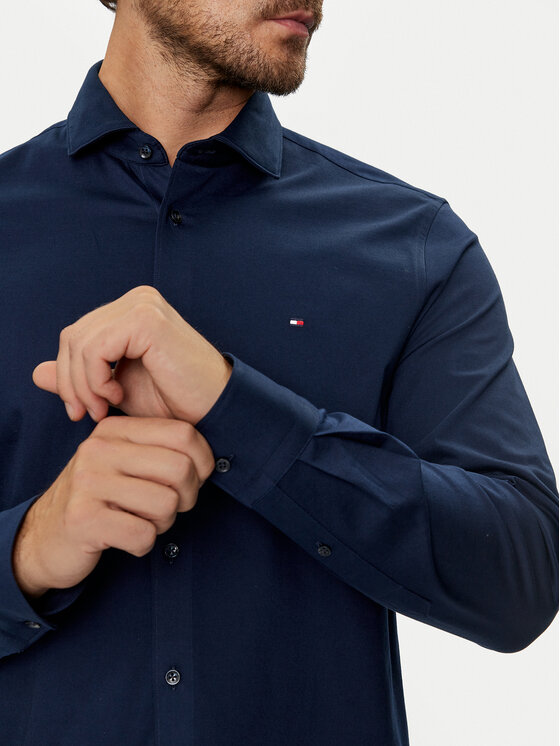 Tommy Hilfiger Tommy Hilfiger Koszula MW0MW35805 Granatowy Slim Fit